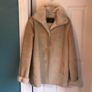 Women’s tan suede coat size M